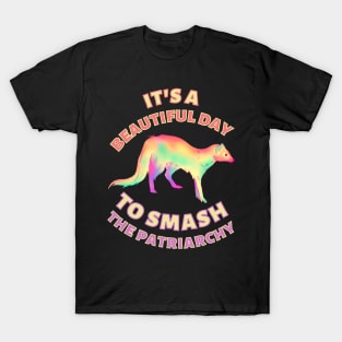 Beautiful Day to Smash the Patriarchy Ferret T-Shirt